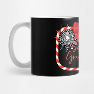 Candy Cane Holiday Frame Mug